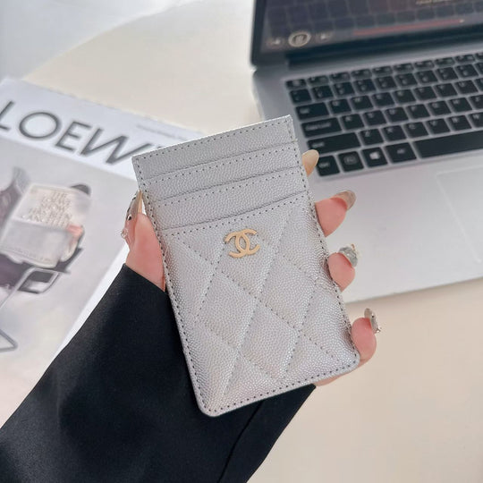 Luxury Quilted Multi-Color Slim Card Holder Wallet