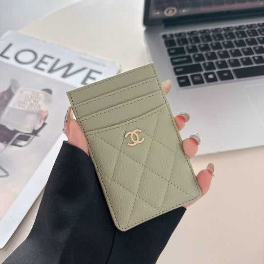 Luxury Quilted Multi-Color Slim Card Holder Wallet