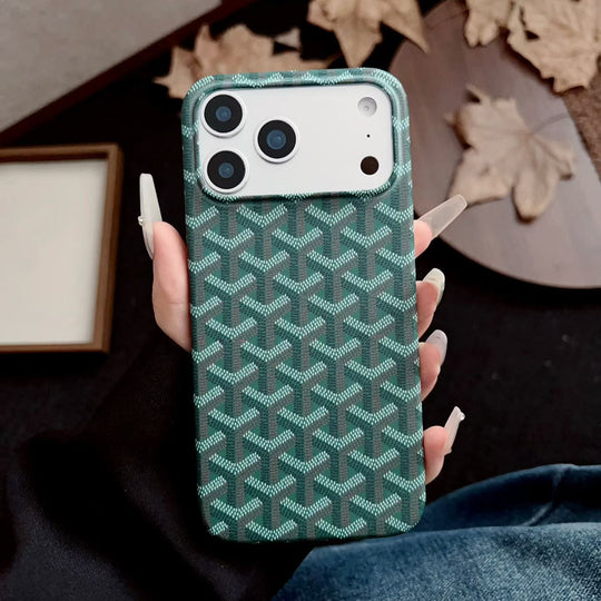 Luxury Woven Monogram Case – Elegant Slim Protective Design