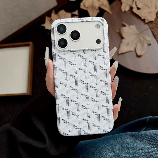 Luxury Woven Monogram Case – Elegant Slim Protective Design