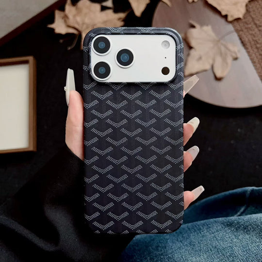 Luxury Woven Monogram Case – Elegant Slim Protective Design