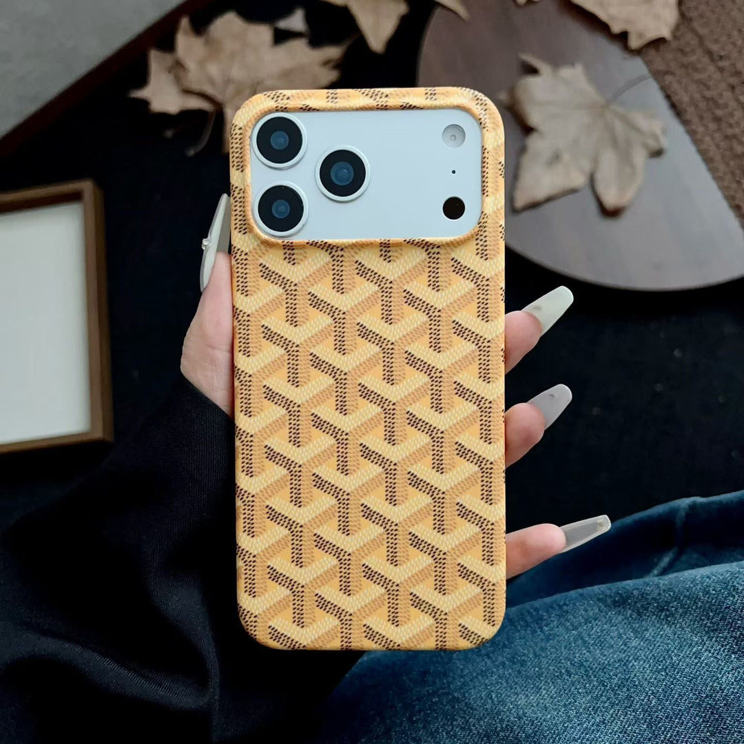 Luxury Woven Monogram Case – Elegant Slim Protective Design