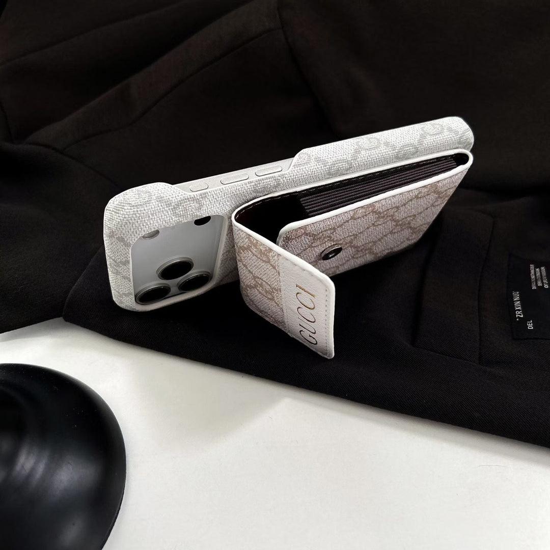 Premium Monogram Card Holder iPhone Case