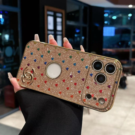 Luxury Heart Glitter Protective Phone Case