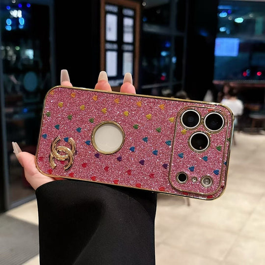 Luxury Heart Glitter Protective Phone Case