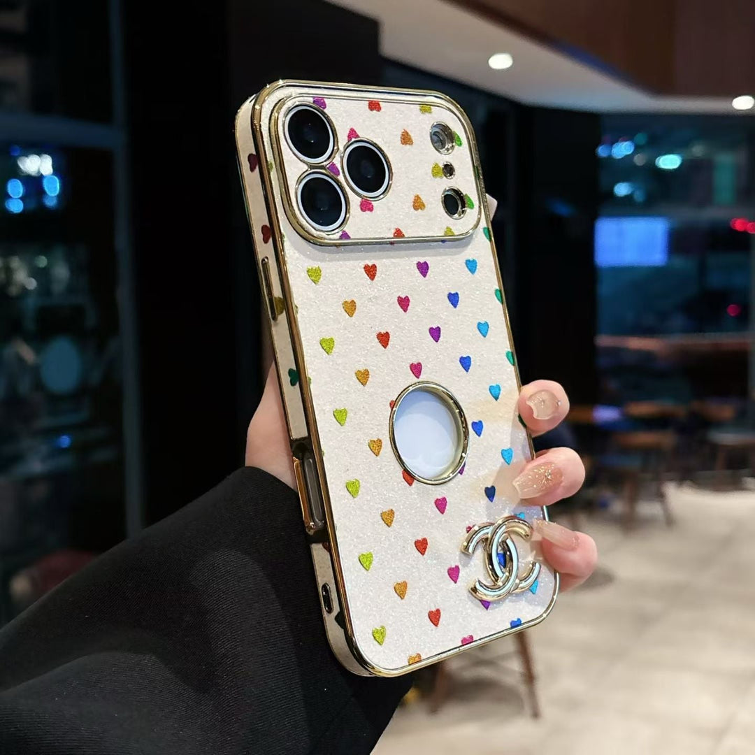 Luxury Heart Glitter Protective Phone Case
