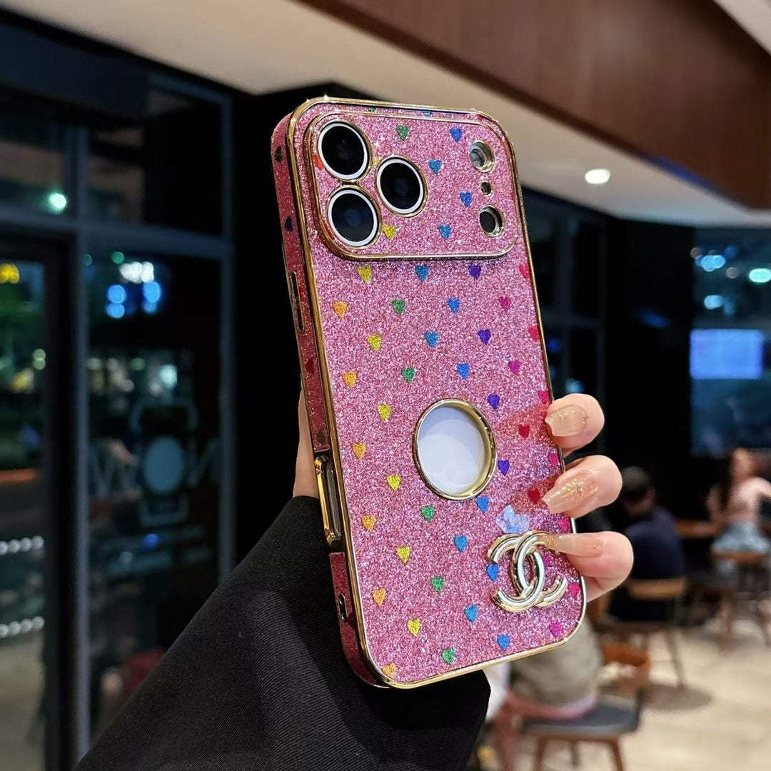 Luxury Heart Glitter Protective Phone Case