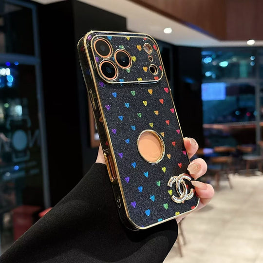 Luxury Heart Glitter Protective Phone Case