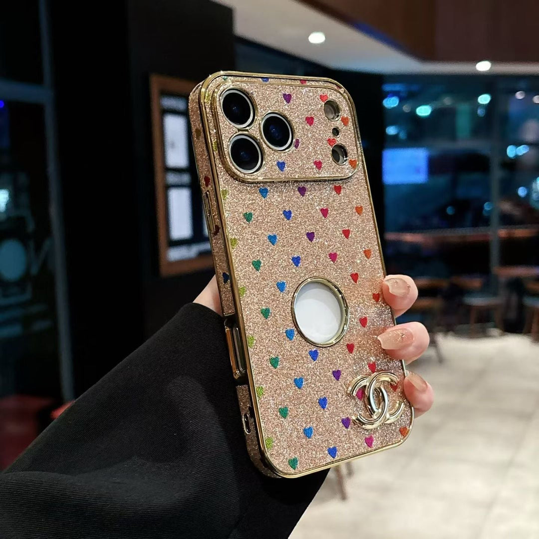 Luxury Heart Glitter Protective Phone Case