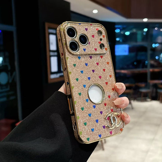 Luxury Heart Glitter Protective Phone Case