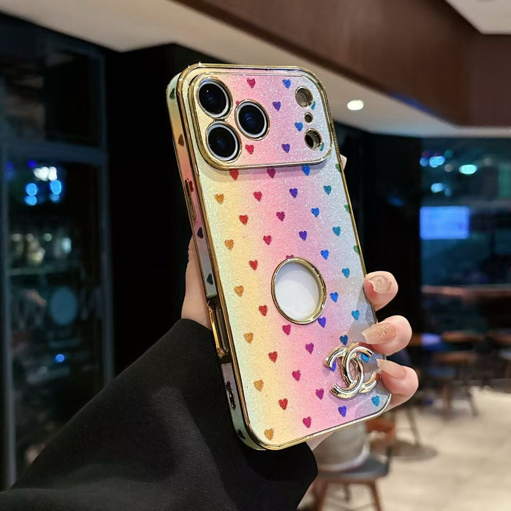 Luxury Heart Glitter Protective Phone Case