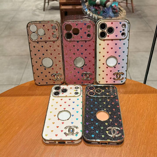 Luxury Heart Glitter Protective Phone Case