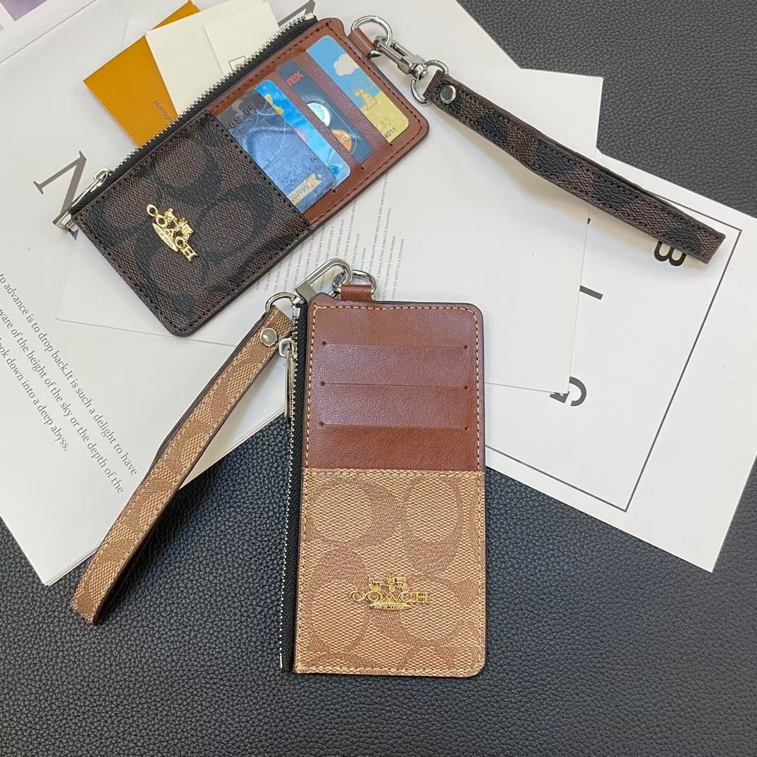 Luxury-Inspired Card Holder Wallet – Multi-Slot Zipper Style