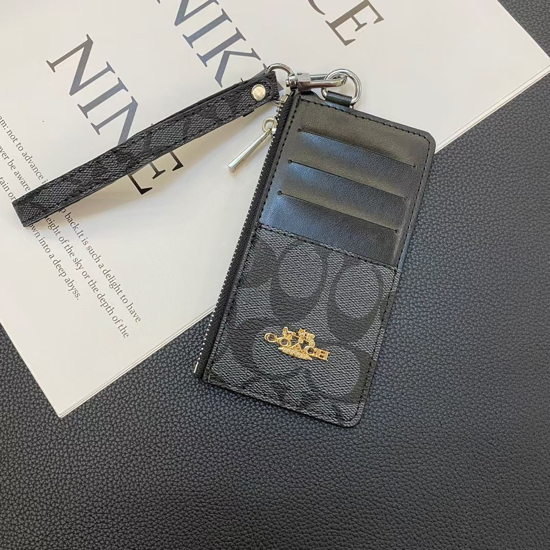 Luxury-Inspired Card Holder Wallet – Multi-Slot Zipper Style