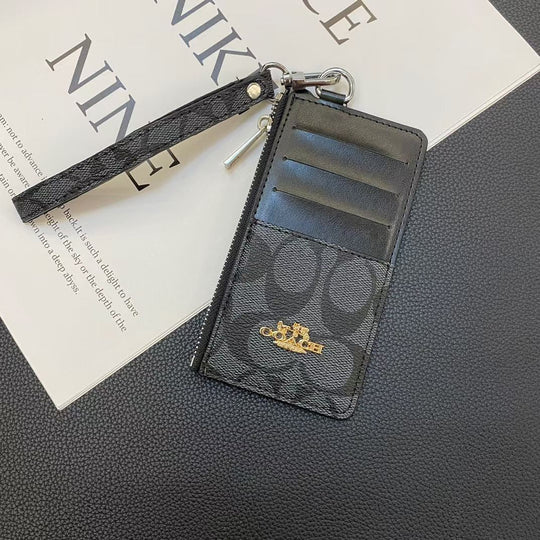 Luxury-Inspired Card Holder Wallet – Multi-Slot Zipper Style