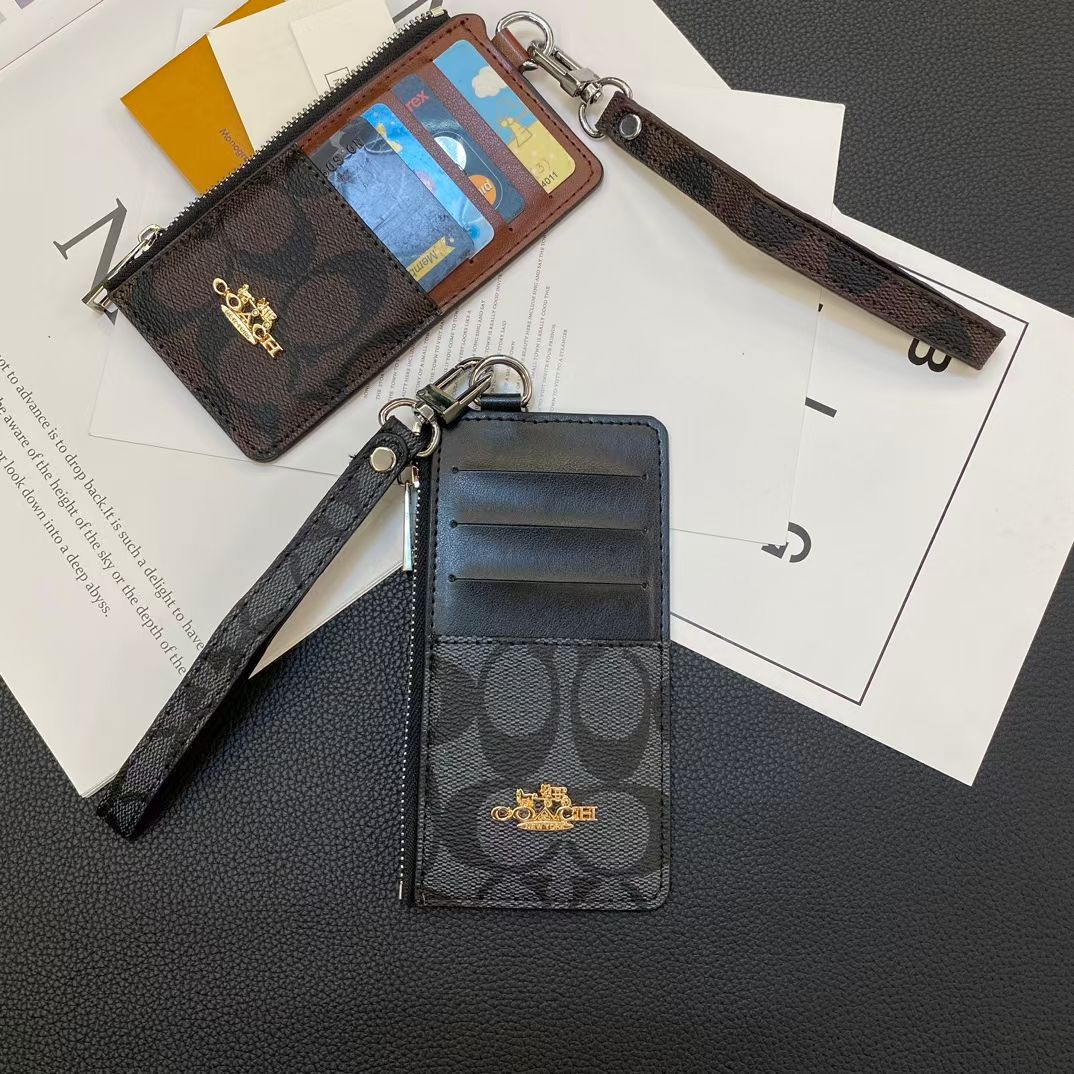 Luxury-Inspired Card Holder Wallet – Multi-Slot Zipper Style
