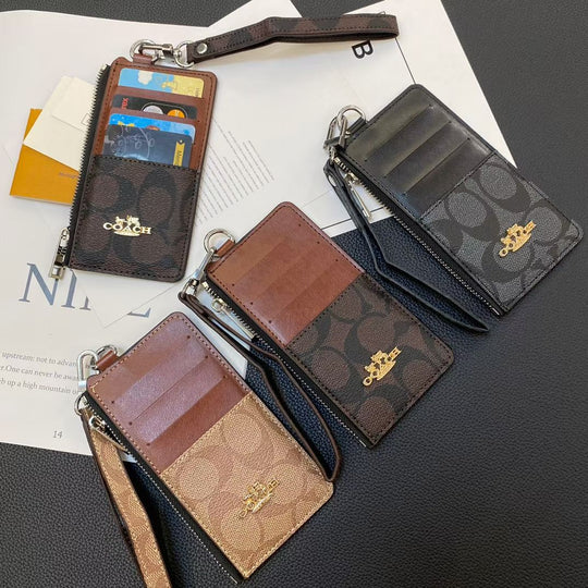 Luxury-Inspired Card Holder Wallet – Multi-Slot Zipper Style