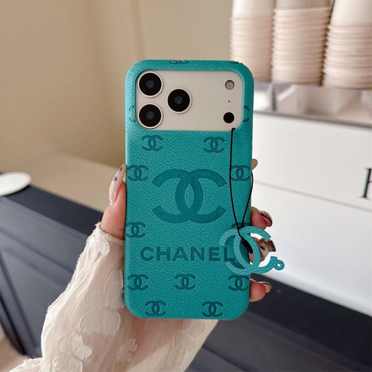 Luxury Embossed Monogram Charm Protective Phone Case