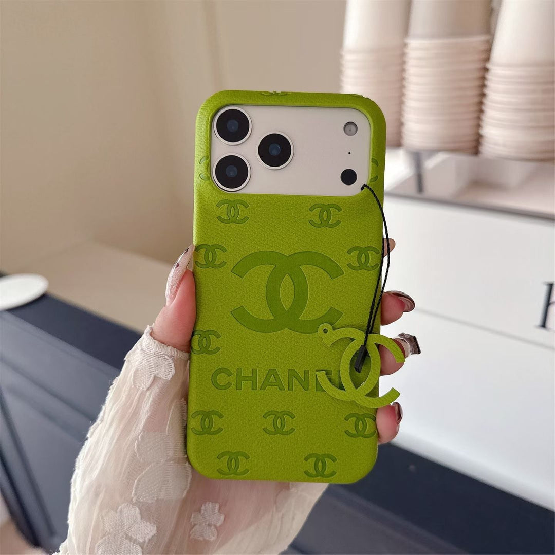 Luxury Embossed Monogram Charm Protective Phone Case