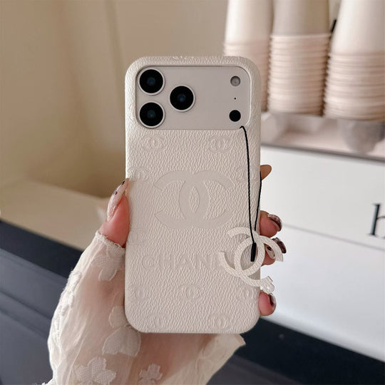 Luxury Embossed Monogram Charm Protective Phone Case