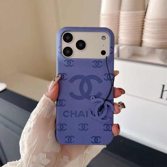 Luxury Embossed Monogram Charm Protective Phone Case