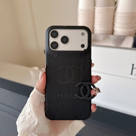 Luxury Embossed Monogram Charm Protective Phone Case