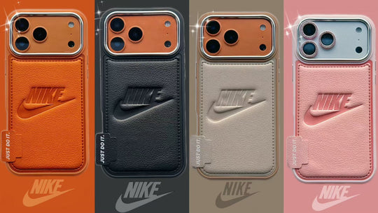 Sport-Inspired Card Holder iPhone Case with Camera Protection - Black For iPhone 13
