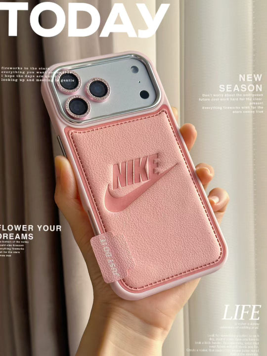 Sport-Inspired Card Holder iPhone Case with Camera Protection - Black For iPhone 14