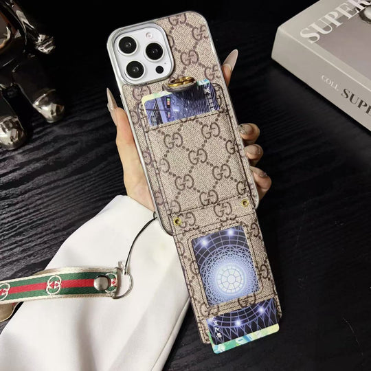 Monogram iPhone Case with Cardholder &amp; Hand Strap