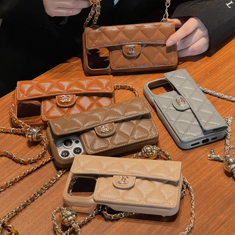 Luxury crossbody wallet iPhone case with chain strap - product image 18