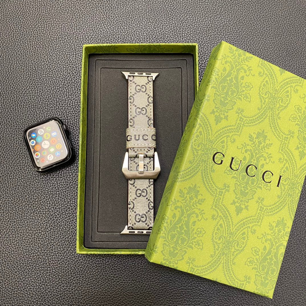 GUCCI Apple Watch Band Displayed with Multiple Size Options