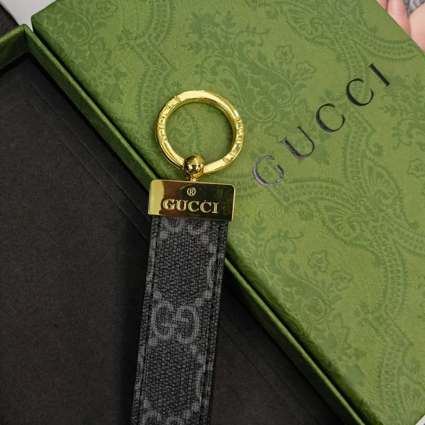 Gucci Keychain in elegant gift packaging, ideal for special occasions