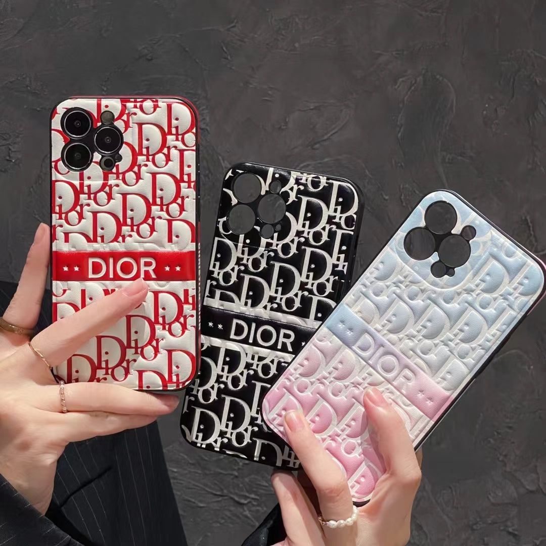 Luxury Designer iPhone Cover with iconic Dior monogram