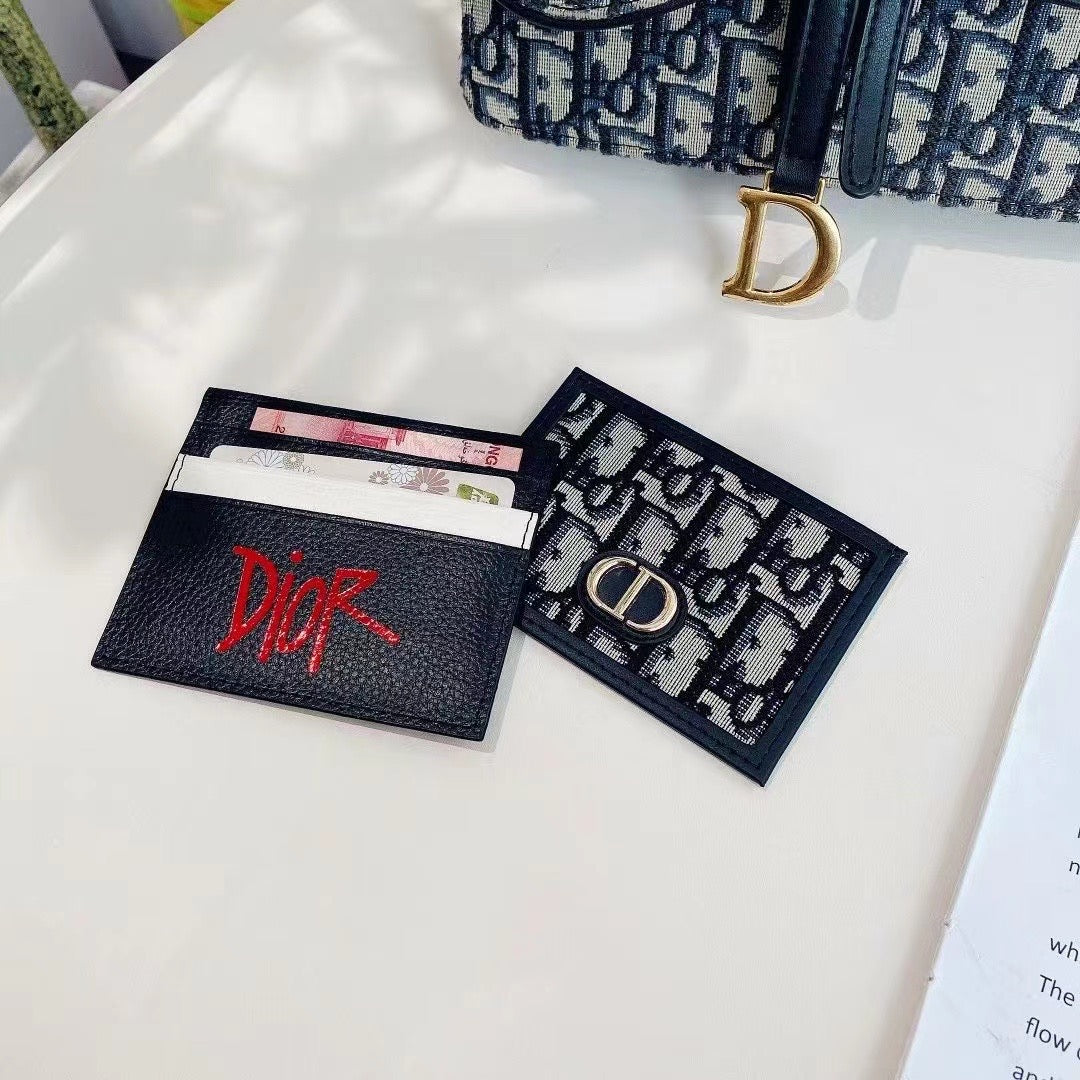 Luxury Dior Slim Mini Wallet and Card Holder on Display