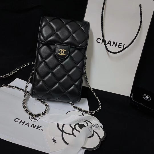 Luxury Quilted Crossbody Card Holder Phone Bag