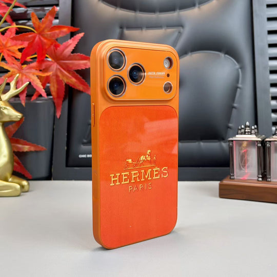 Luxury Orange Horse Carriage MagSafe Phone Case