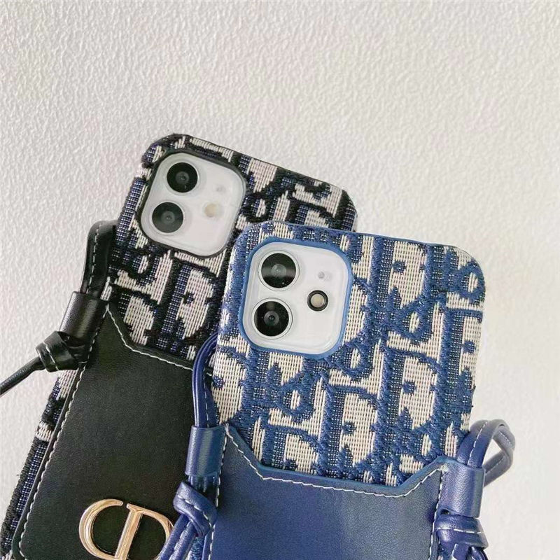Luxury iPhone Case With Card Pocket &amp; Lanyard