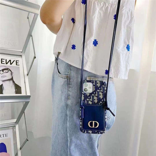 Luxury iPhone Case With Card Pocket &amp; Lanyard