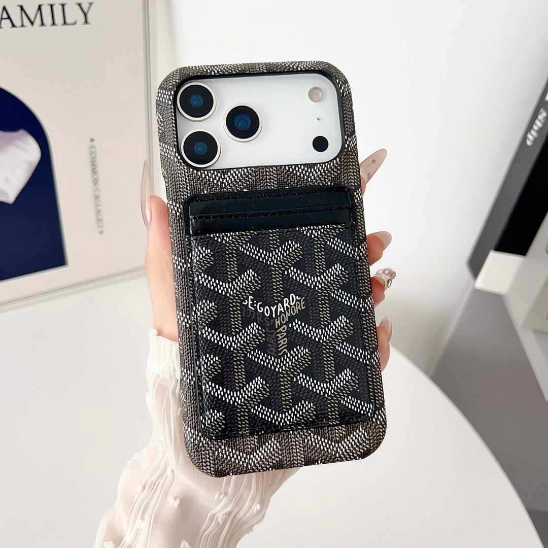 Luxury GY Magnetic iPhone Case with Matching Card Holder