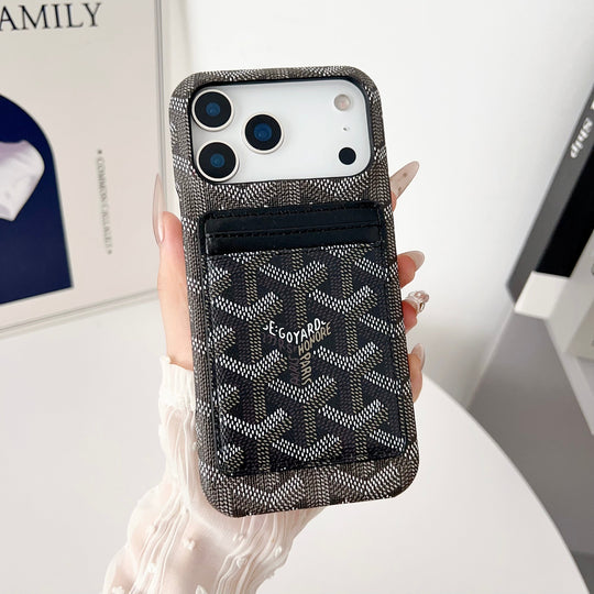 Luxury GY Magnetic iPhone Case with Matching Card Holder