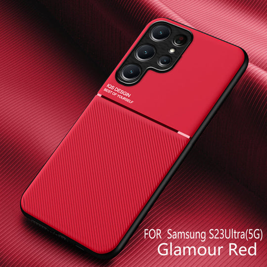 Car Magnetic Holder Leather Phone Case