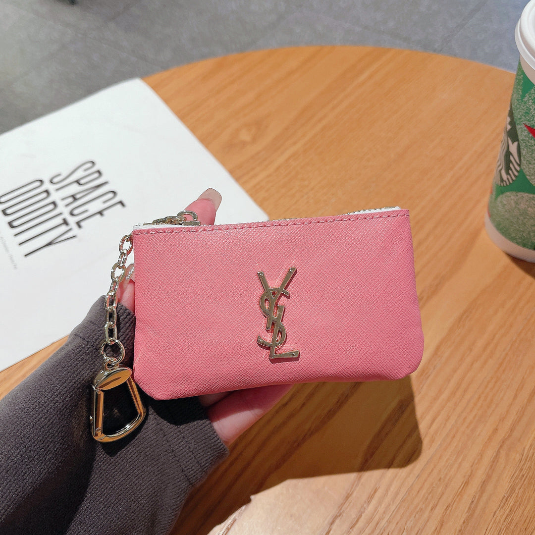 Luxury Inspired Coin Pouches with Keychain
