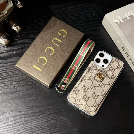 Monogram iPhone Case with Cardholder &amp; Hand Strap