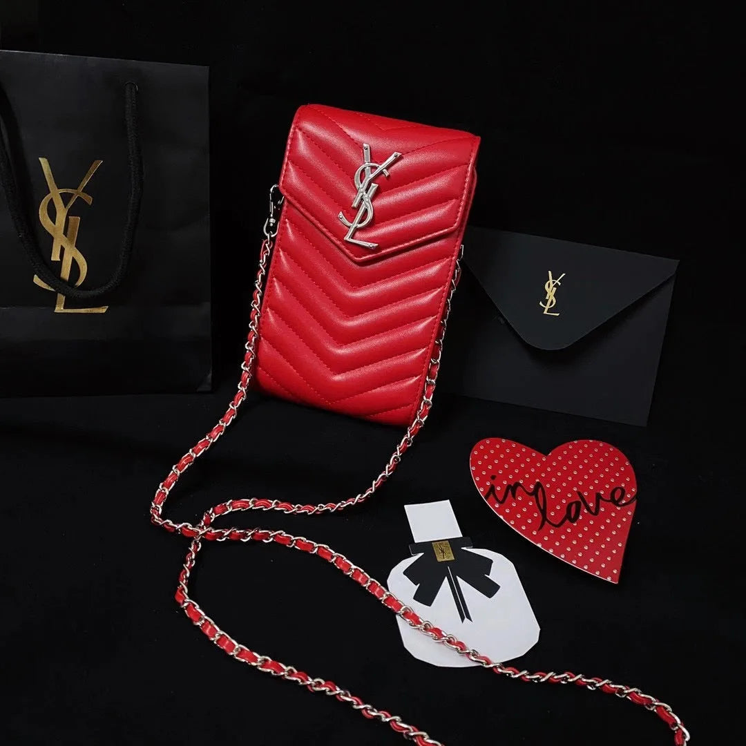 YSL Designer Handbag with Multiple Pockets