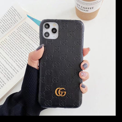 GG Style Embossed Chic Phone Case for iPhone