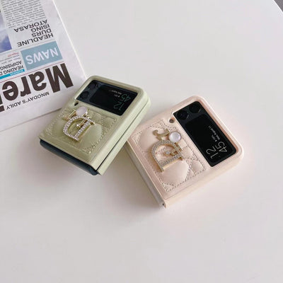 Samsung Z Fold inside Elegant Christian Dior Phone Case