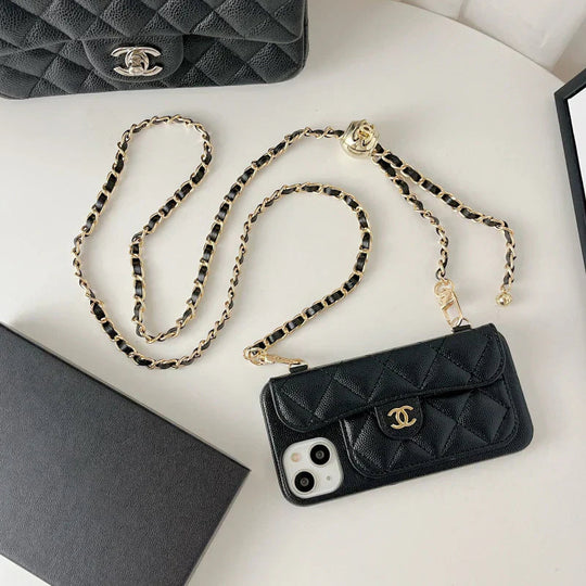 Luxury crossbody wallet iPhone case with chain strap - product image 4