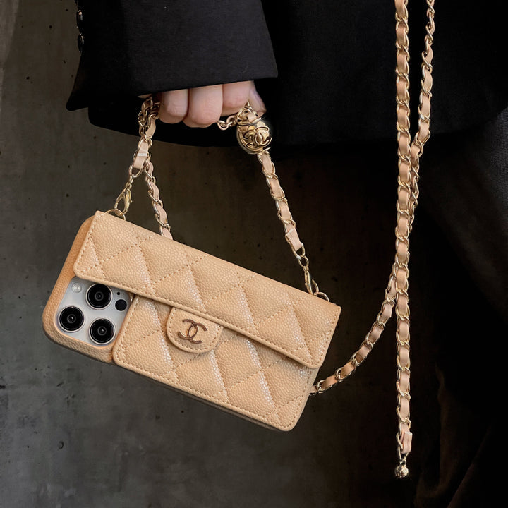 Luxury crossbody wallet iPhone case with chain strap - product image 6