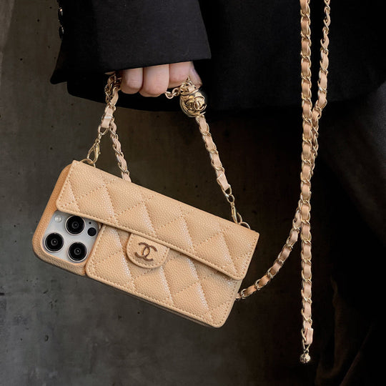 Luxury crossbody wallet iPhone case with chain strap - product image 6
