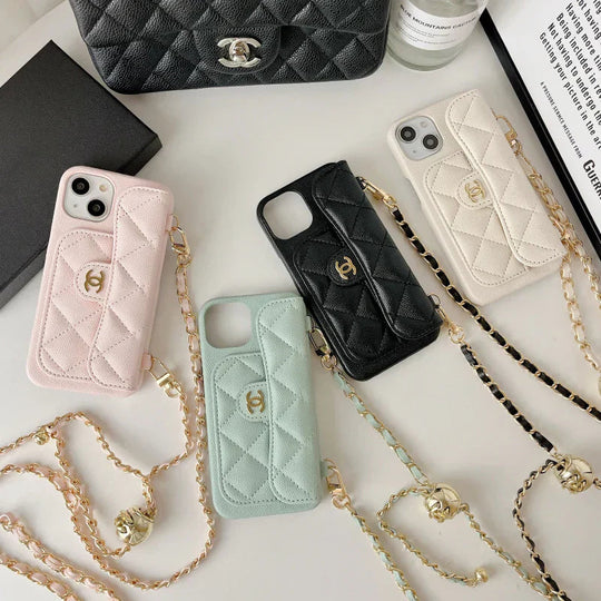 Luxury crossbody wallet iPhone case with chain strap - product image 19